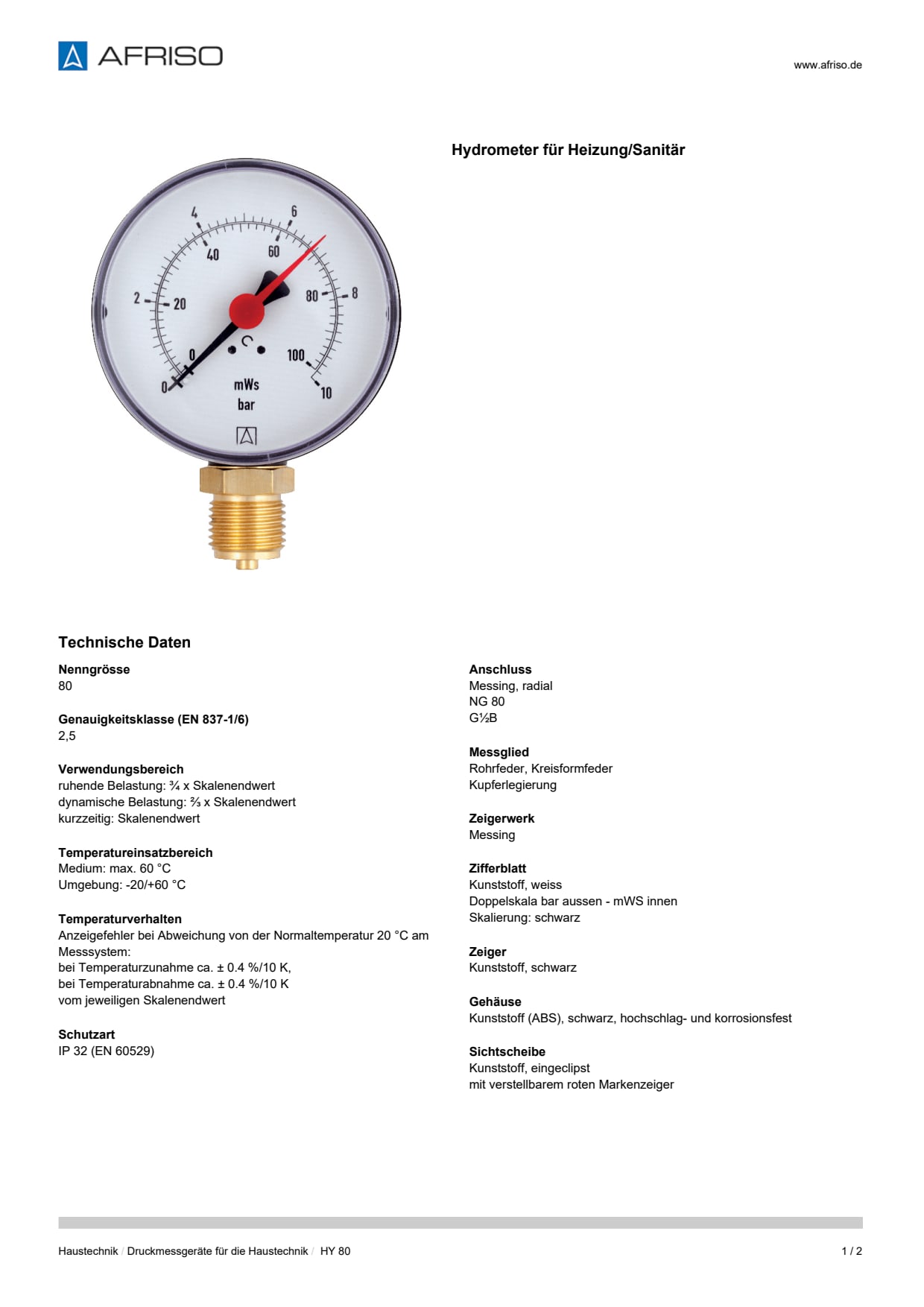 AFRISO_DATENBLATT_HYDROMETER-FUER-HEIZUNG-SANITAER_HY-80_P25283_DEU_CHE.PDF