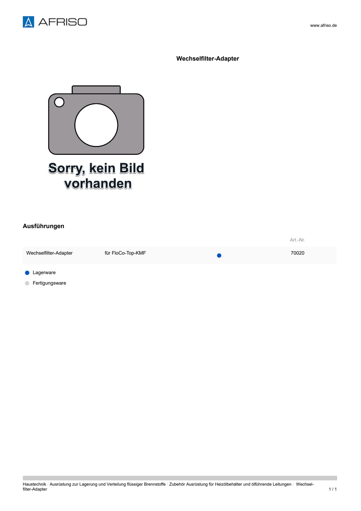 AFRISO_DATENBLATT_WECHSELFILTER-ADAPTER_P30994_DEU_CHE.PDF