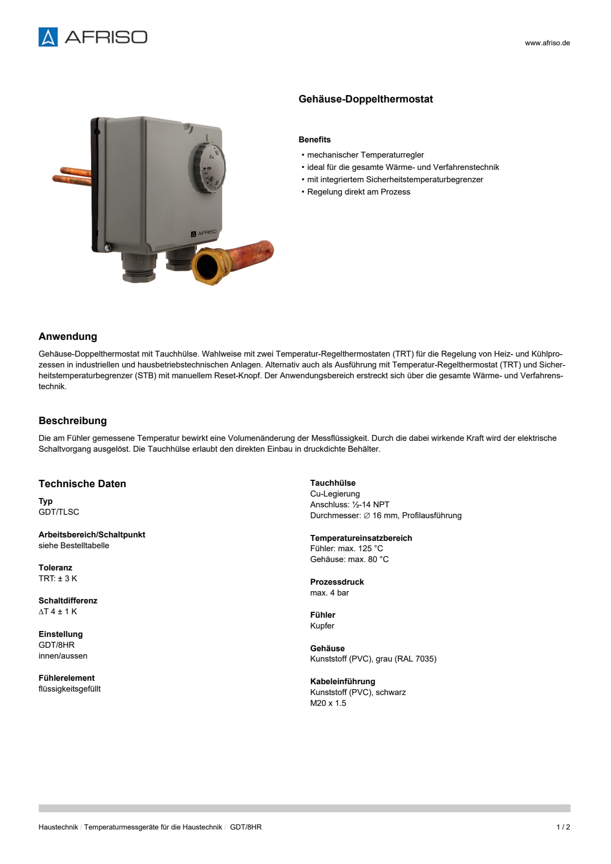 AFRISO_DATENBLATT_GEHAEUSE-DOPPELTHERMOSTAT_GDT-8HR_P27448_DEU_CHE.PDF