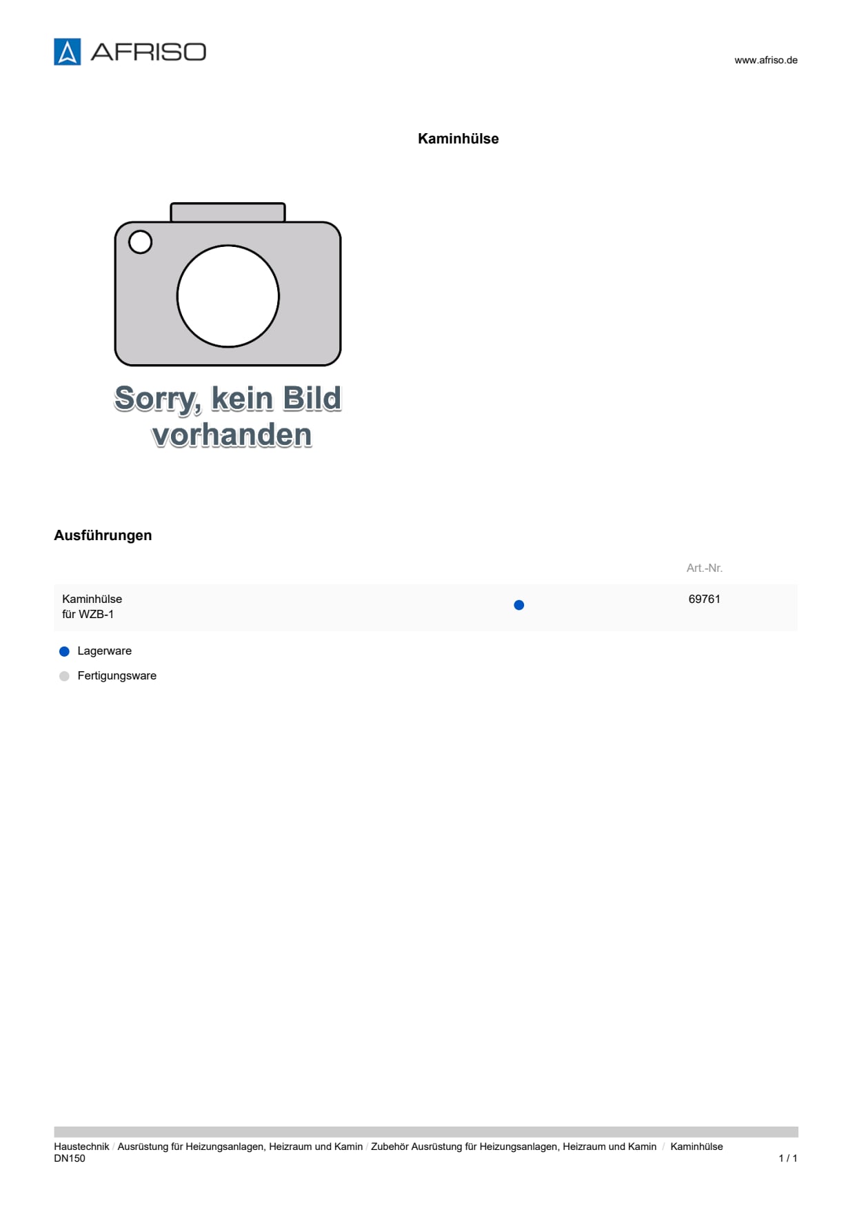 AFRISO_DATENBLATT_KAMINHUELSE-DN150_P31713_DEU_CHE.PDF
