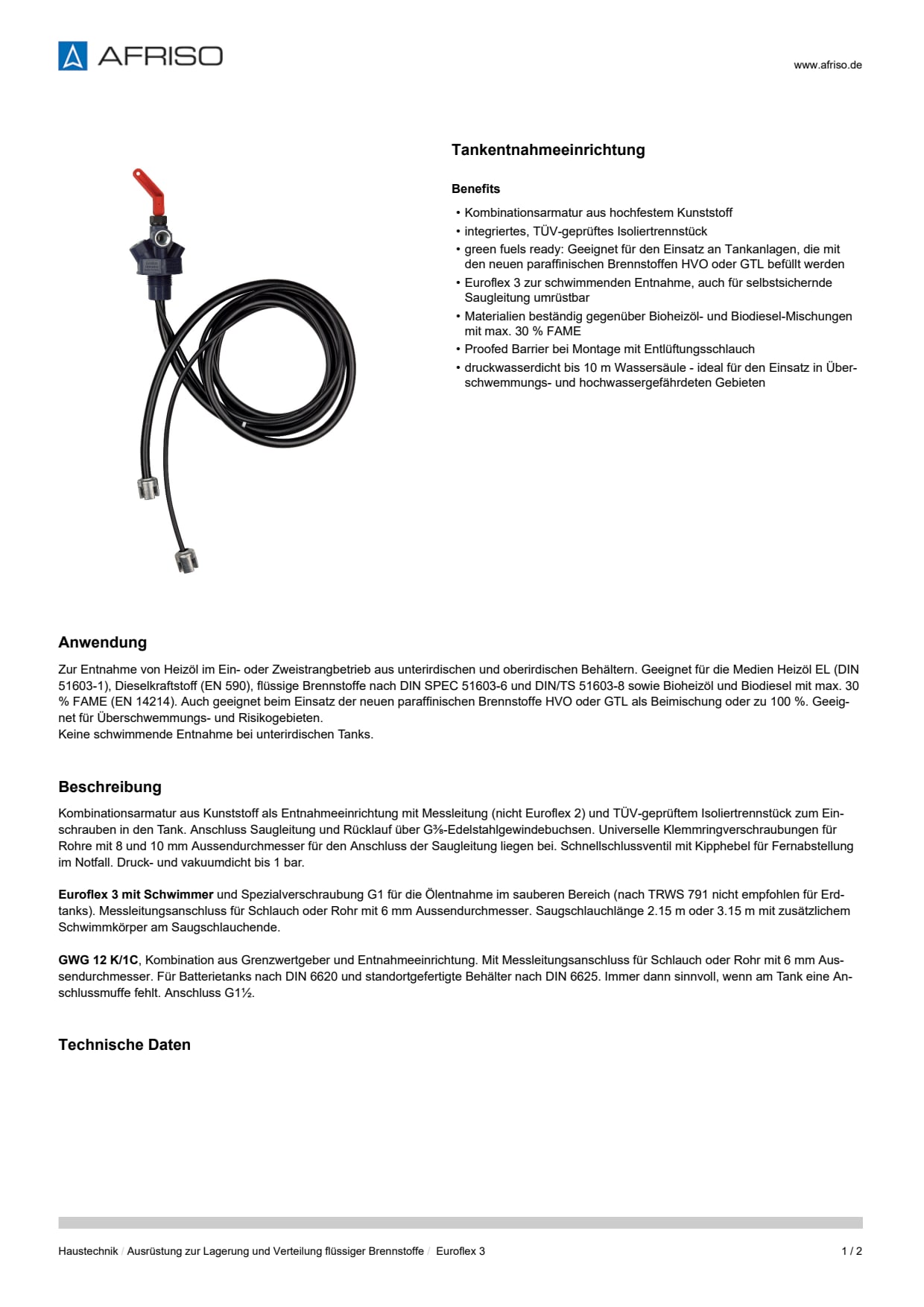 AFRISO_DATENBLATT_TANKENTNAHMEEINRICHTUNG_EUROFLEX-3_P31356_DEU_CHE.PDF