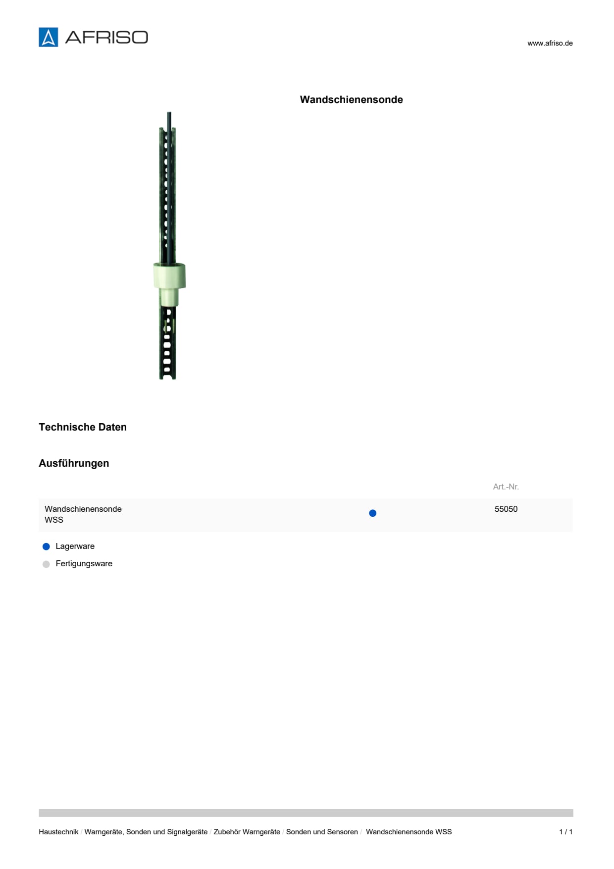 AFRISO_DATENBLATT_WANDSCHIENENSONDE-WSS_P31333_DEU_CHE.PDF