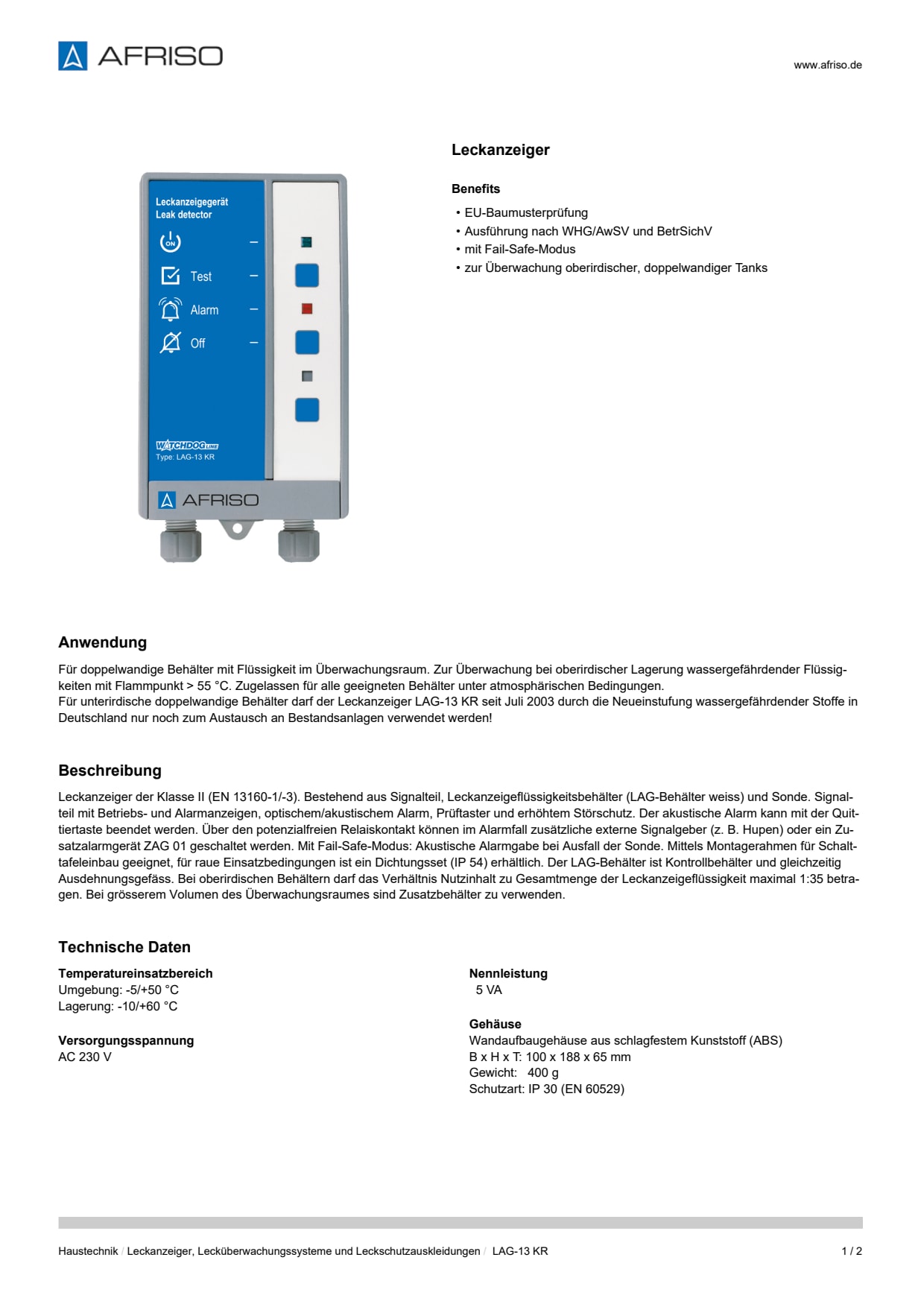 AFRISO_DATENBLATT_LECKANZEIGER_LAG-13-KR_P31228_DEU_CHE.PDF