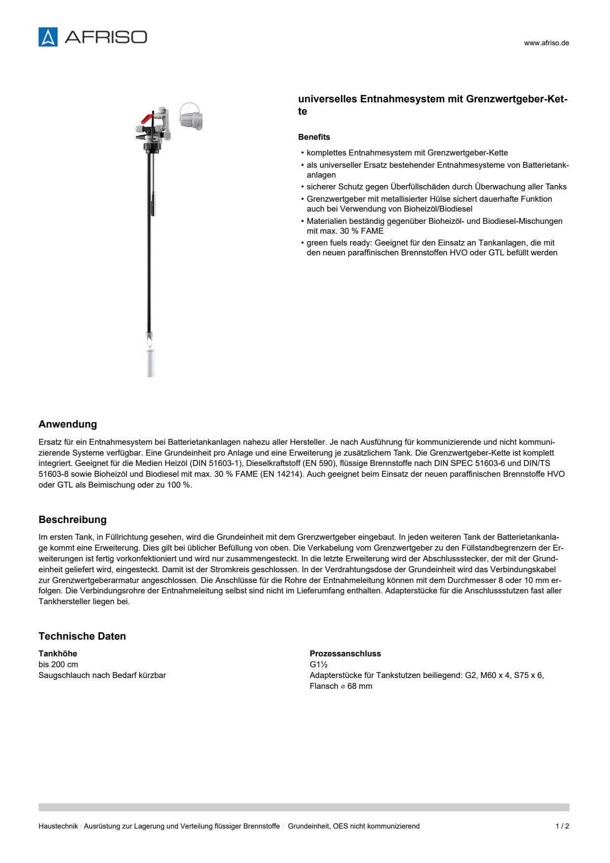 AFRISO_DATENBLATT_UNIVERSELLES-ENTNAHMESYSTEM-MIT-GRENZWERTGEBER-KETTE_GRUNDEINHEIT--OES-NICHT-KOMMUNIZIEREND_P32179_DEU_CHE.PDF