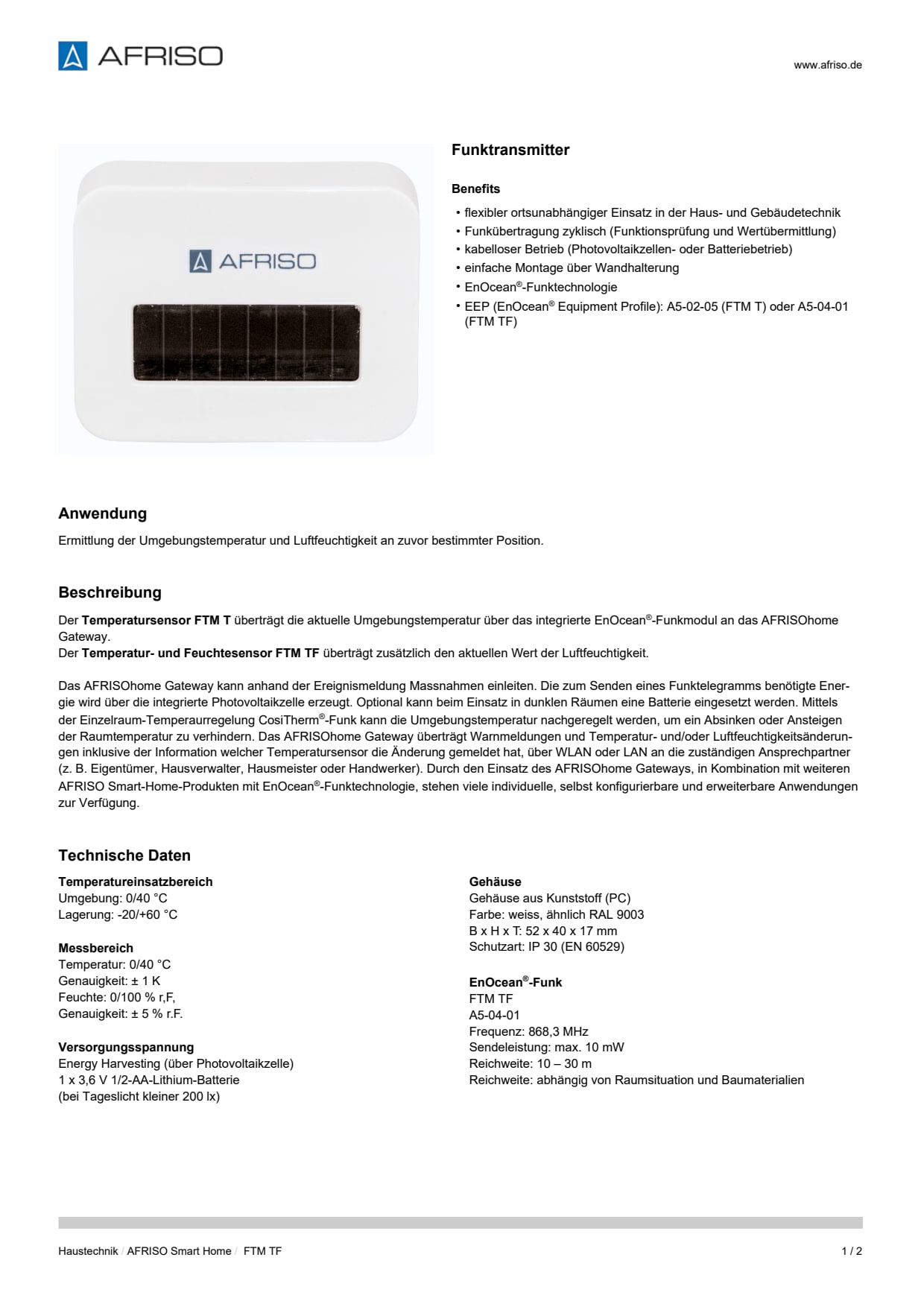 AFRISO_DATENBLATT_FUNKTRANSMITTER_FTM-TF_P32154_DEU_CHE.PDF