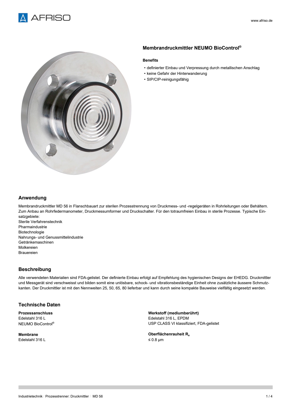 AFRISO_DATENBLATT_MEMBRANDRUCKMITTLER-NEUMO-BIOCONTROL_MD-56_P36988_DEU_CHE.PDF