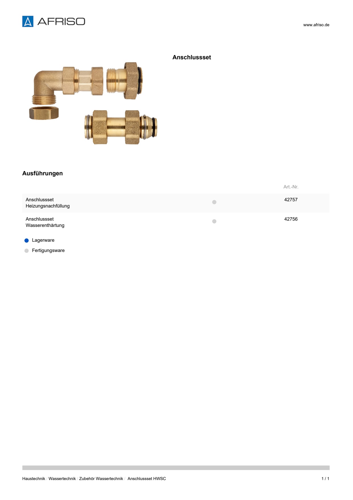 AFRISO_DATENBLATT_ANSCHLUSSSET-HWSC_P33017_DEU_CHE.PDF