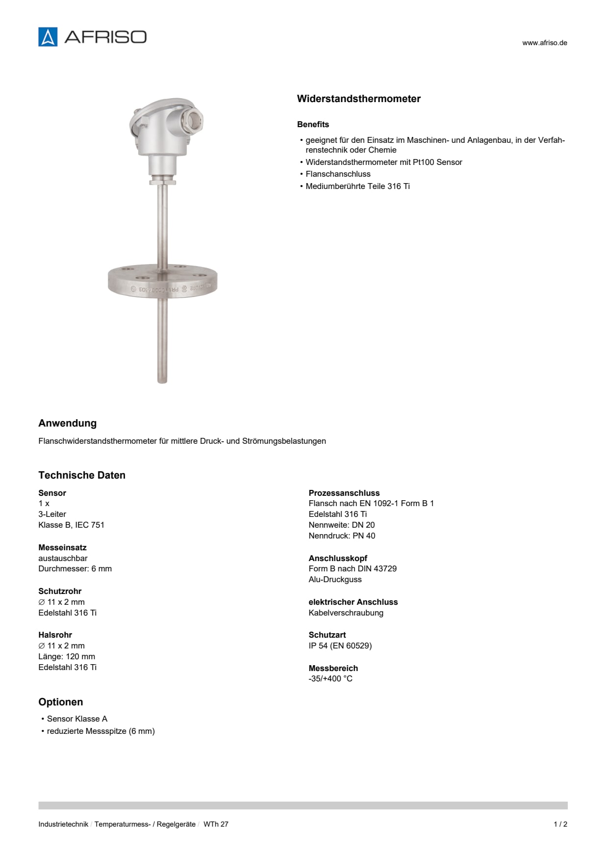 AFRISO_DATENBLATT_WIDERSTANDSTHERMOMETER_WTH-27_P43126_DEU_CHE.PDF