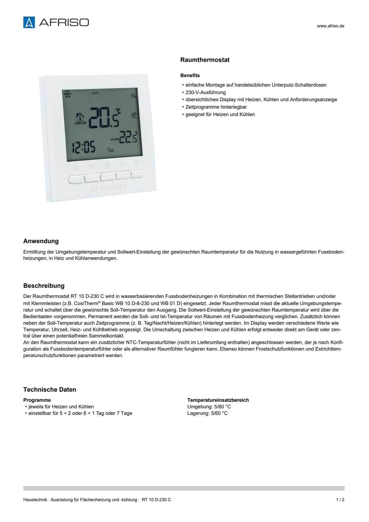 AFRISO_DATENBLATT_RAUMTHERMOSTAT_RT-10-D-230-C_P79108_DEU_CHE.PDF