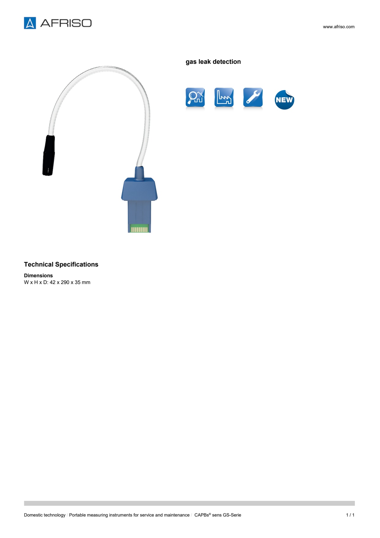 AFRISO_DATA-SHEET_GAS-LEAK-DETECTION_CAPBS-SENS-GS-SERIE_P79307_ENG_GBR.PDF