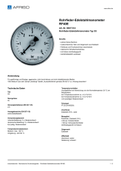 AFRISO_ROHRFEDER-EDELSTAHLMANOMETER-RF40E-ROHRFEDER-EDELSTAHLMANOMETER-TYP-D3_85017312_DEU_CHE.PDF