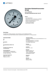 AFRISO_ROHRFEDER-EDELSTAHLMANOMETER-RF40E-ROHRFEDER-EDELSTAHLMANOMETER-TYP-D3_85013312_DEU_CHE.PDF