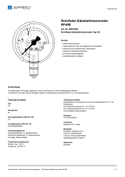 AFRISO_ROHRFEDER-EDELSTAHLMANOMETER-RF40E-ROHRFEDER-EDELSTAHLMANOMETER-TYP-D3_85019302_DEU_CHE.PDF