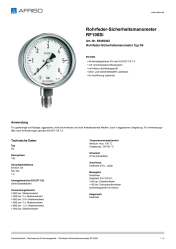 AFRISO_ROHRFEDER-SICHERHEITSMANOMETER-RF100SI-ROHRFEDER-SICHERHEITSMANOMETER-TYP-D4_85465402_DEU_CHE.PDF
