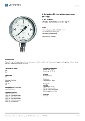 AFRISO_ROHRFEDER-SICHERHEITSMANOMETER-RF100SI-ROHRFEDER-SICHERHEITSMANOMETER-TYP-D4_85462402_DEU_CHE.PDF