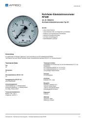 AFRISO_ROHRFEDER-EDELSTAHLMANOMETER-RF40E-ROHRFEDER-EDELSTAHLMANOMETER-TYP-D3_85022312_DEU_CHE.PDF