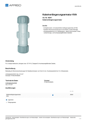 AFRISO_KABELVERLAENGERUNGSARMATUR-KVA-KABELVERLAENGERUNGSARMATUR_40041_DEU_CHE.PDF
