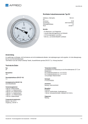 AFRISO_DATENBLATT_ROHRFEDER-INDUSTRIEMANOMETER-TYP-D4_RF160I-D431_P22300_DEU_CHE.PDF