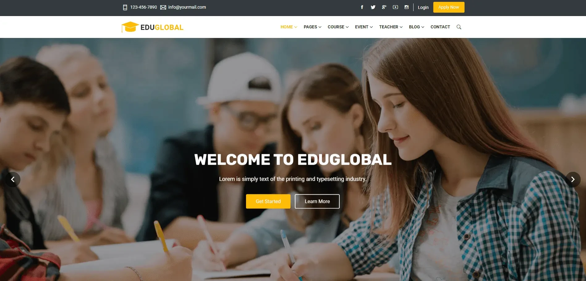 Education LMS and Courses Template for Educational Site
