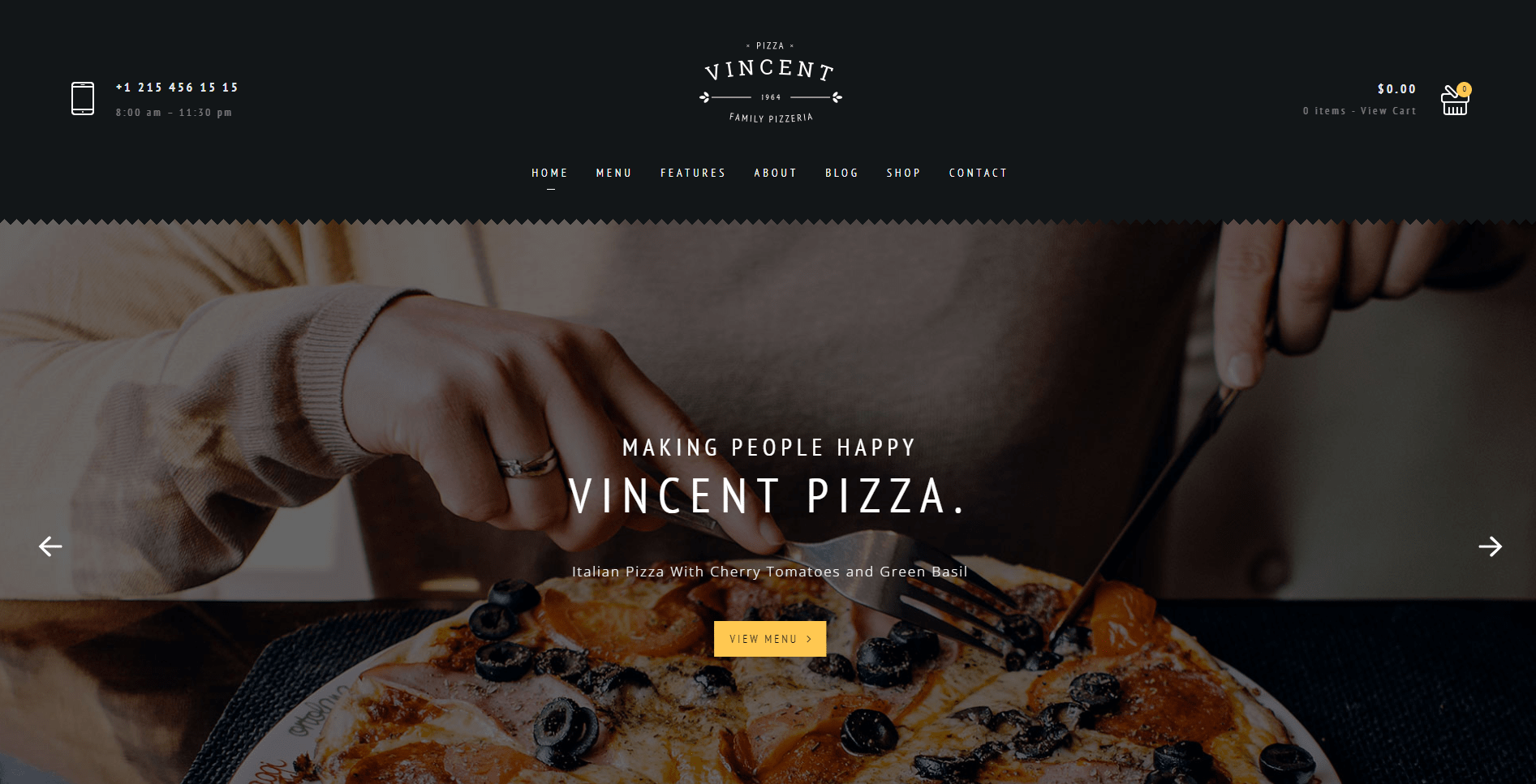 Restaurant Vincent HTML Template