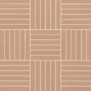 Sahara .5" x 4" Matte Crosshatch Porcelain Mosaic Tile in Taupe