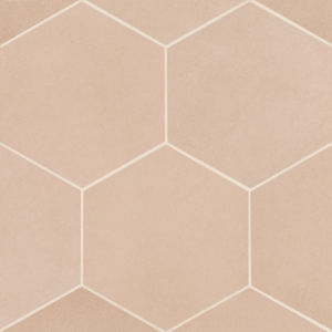 Makoto 10" x 11.5" Hexagon Matte Porcelain Tile in Shoji White