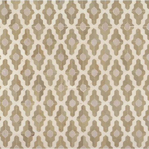 Cape Town Shark Tooth Serge Honed Limestone Mosaic in Groen