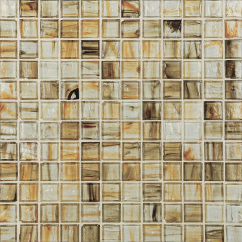 Haute Glass 1" x 1" Mosaic in Golden Slumber Non-iridescent