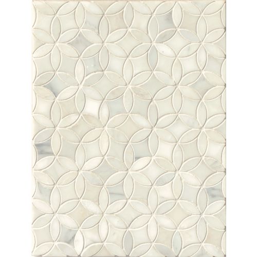 London Calling Flowers For Mum Honed Marble Waterjet in Cloudy