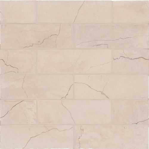 Suave Tumbled 4" X 12" Marble Tile in Lynx