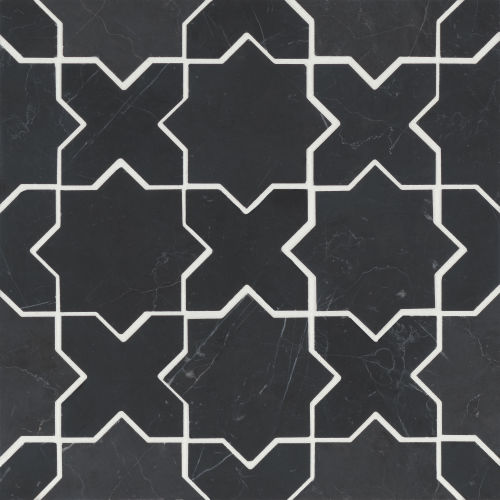 Mont Blanc Marquina Mosaic Glass Tile