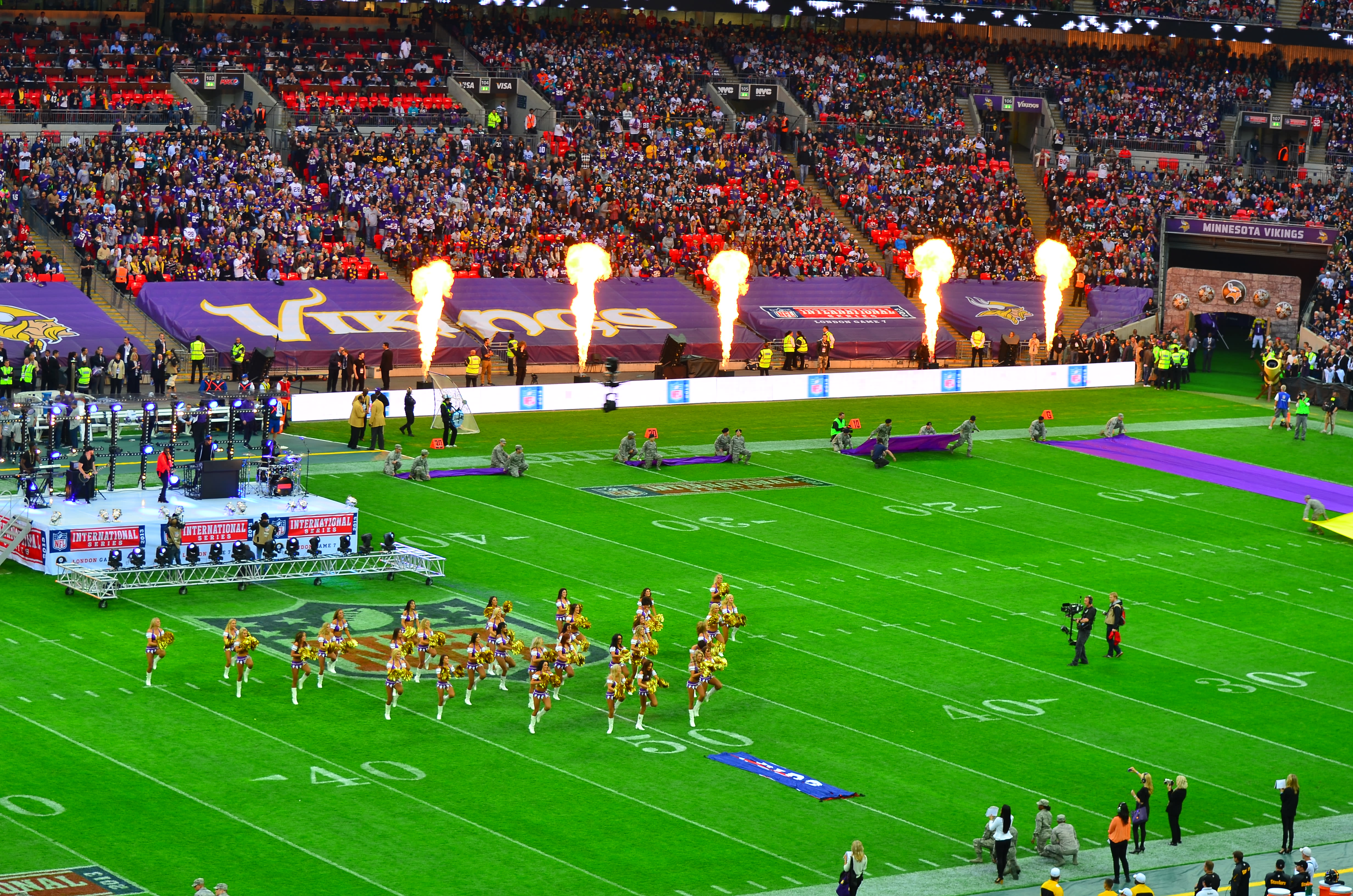 Tinie Tempah performs during halftime of the NFL London game in 2013 between the Minnesota Vikings and Pittsburgh Steelers.