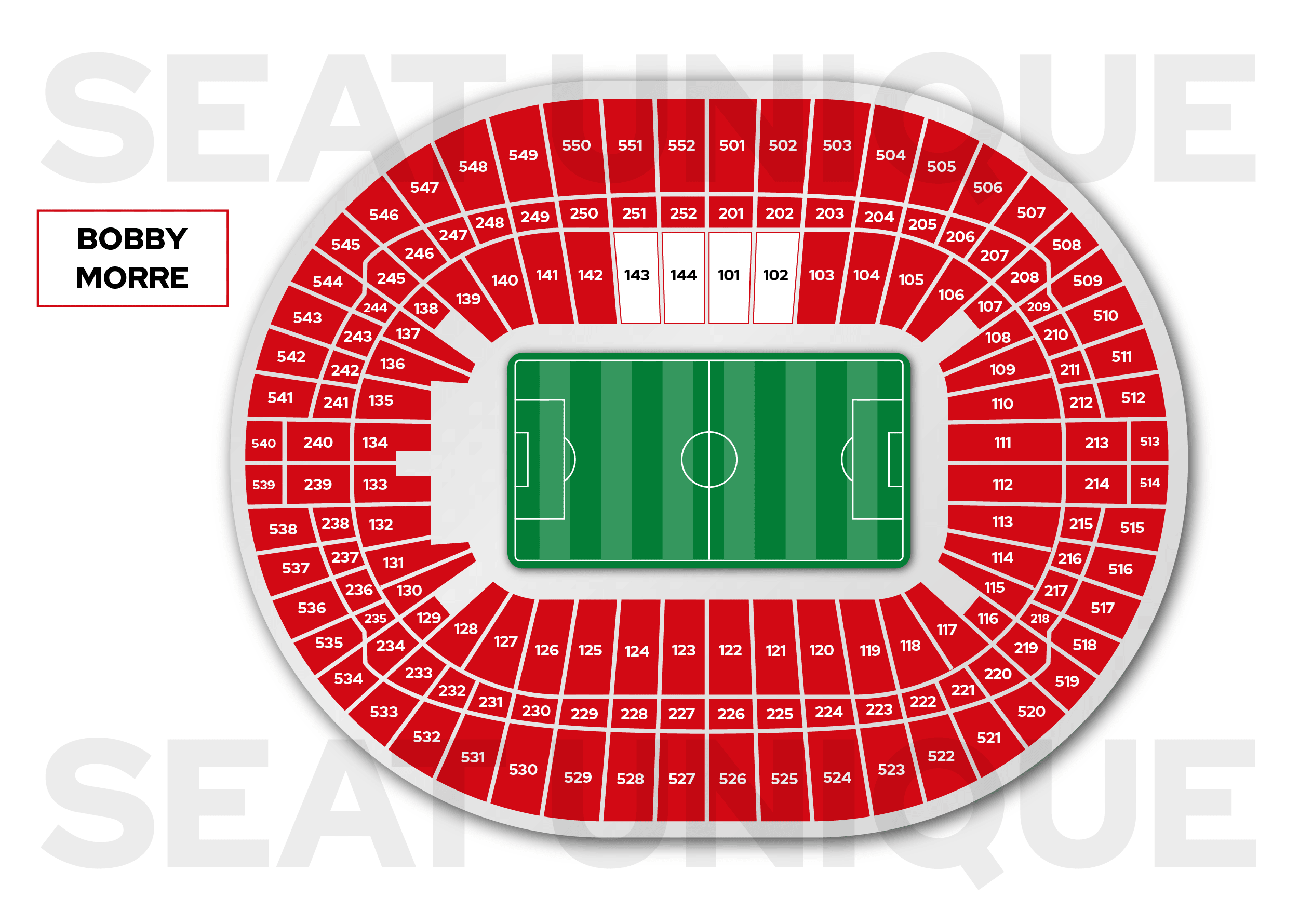 Bobby Moore lounge at Wembley Stadium seating plan