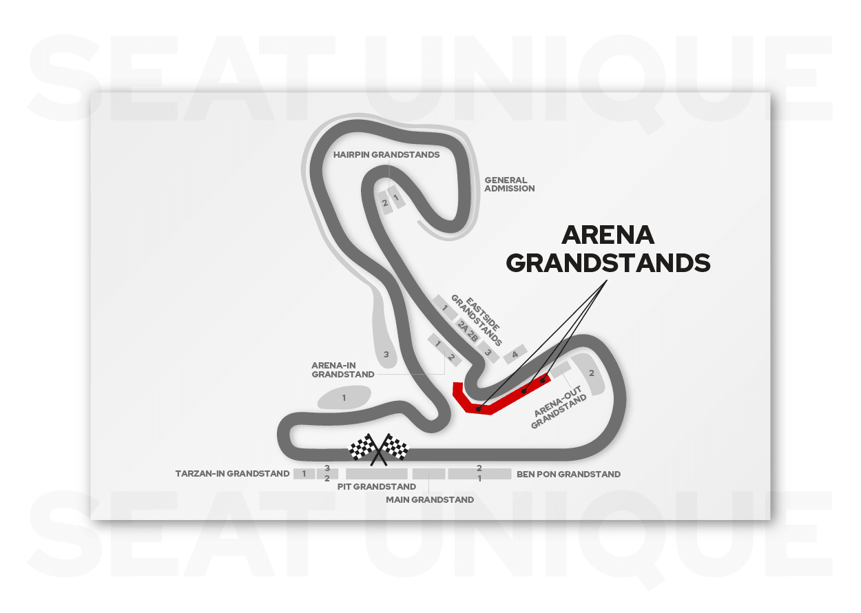 Seating map for Bronze Arena Out Grandstand