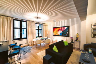 Living Area with Fully-Equipped Kitchen