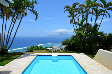 Villa Tiare - Tahiti - vue epoustouflante piscine & jardin - jusqu'à 7 pers