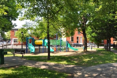 At one corner of my street, a big children's park. Great for families!