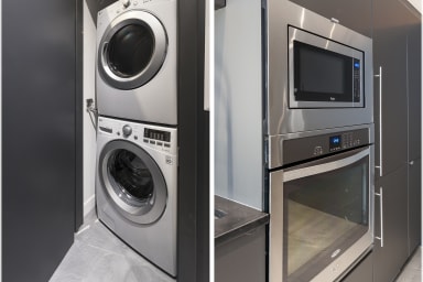 washer, dryer, oven, microwave