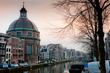 Round Lutheran Church on Singel Canal