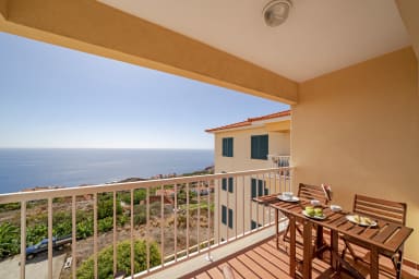 Balcony with sea view.