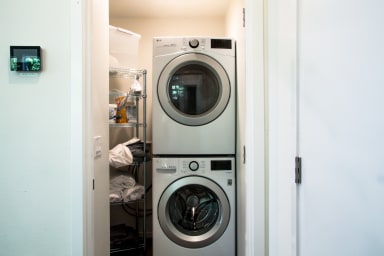 Washer+Dryer, as well as central heating+AC
