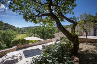Exceptional view for this bastide to rent in Ménerbes