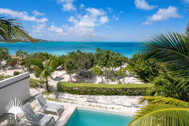 Private heated pool steps from snorkeling site.