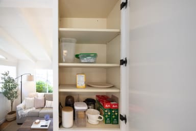 Practical kitchen with all essential cooking tools and utensils