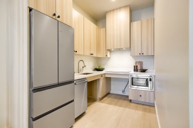 Kitchenette with Nespresso Coffee Machine and full Fridge - No Stove