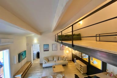 Mezzanine avec le second couchage