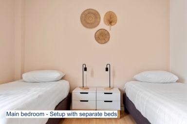 Mogelijkheid om de bedden aan elkaar of los van elkaar te plaatsen