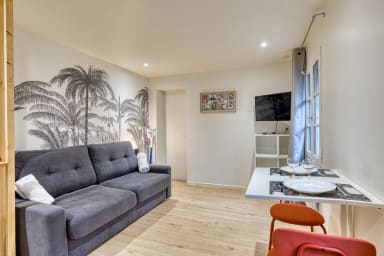 Living room with sofa bed