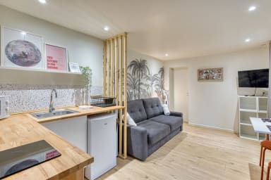 Living room with sofa bed