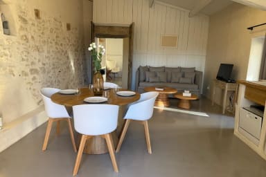 The annexe with the couch that pulls out into a sofa bed.